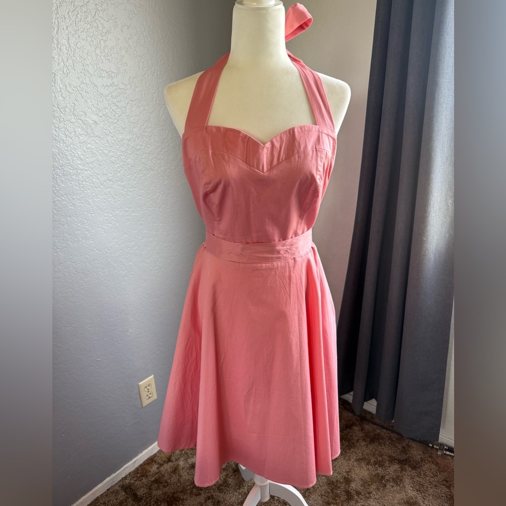 Classic Blush Pink Halter Dress 3X